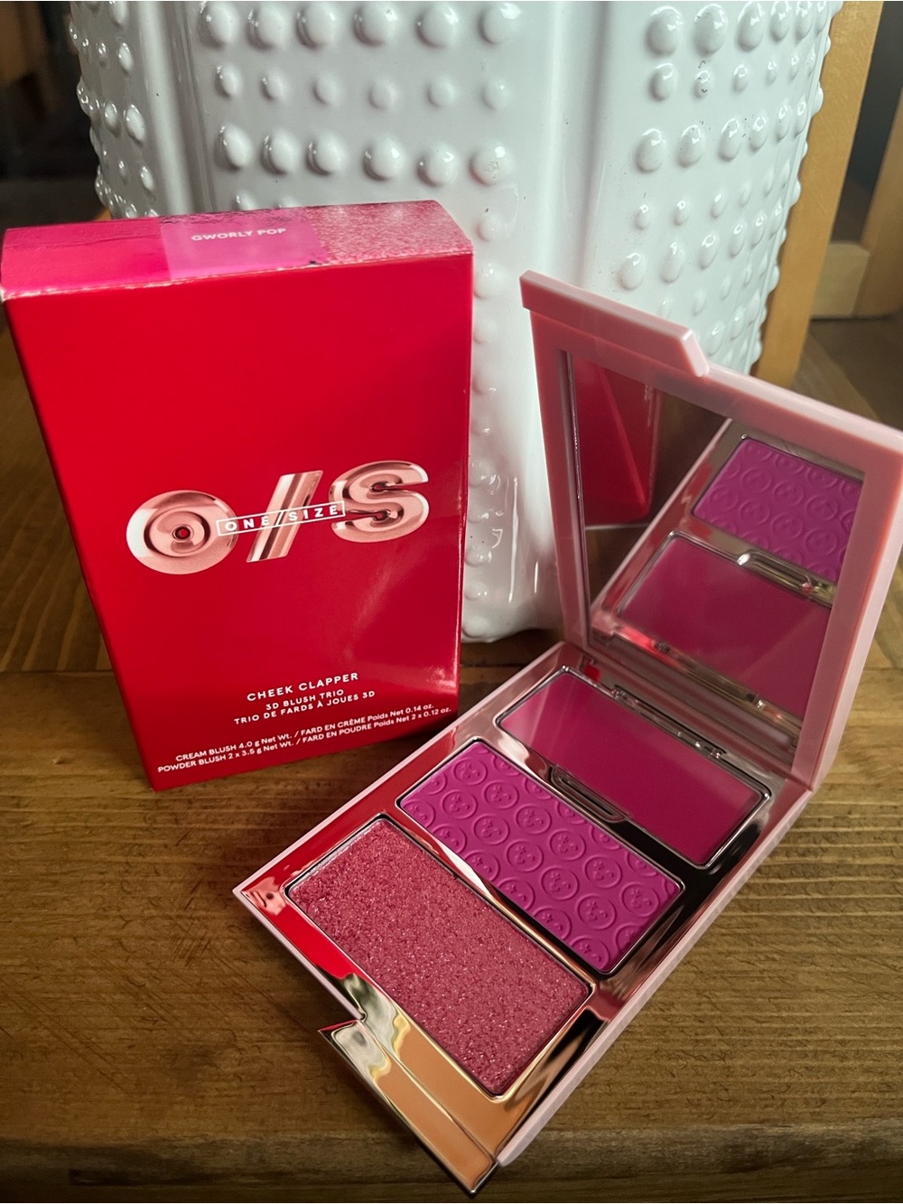 ONE/SIZE Cheek Clapper 3D Blush Trio Palette — Gworly Pop